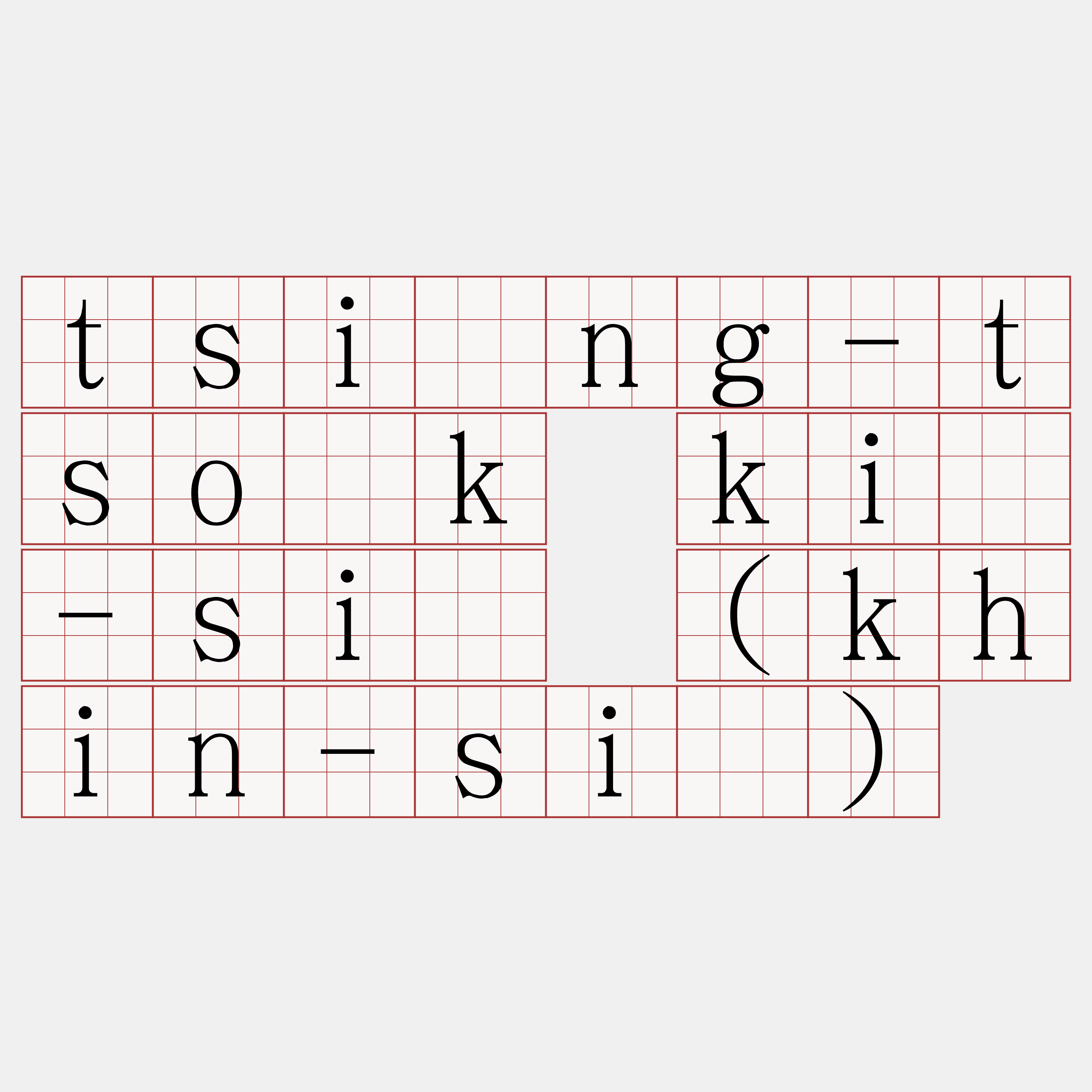 tsíng-tso̍k kî-sī (khin-sī)